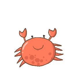 可爱海洋动物海蟹卡通gif图素材