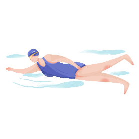 夏天水上运动游泳gif图素材