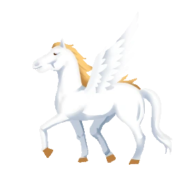 动物带翅膀的马飞马白色gif图素材