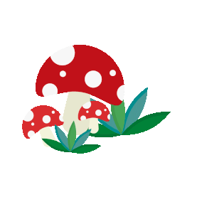 可爱蘑菇红色菌菇gif图素材