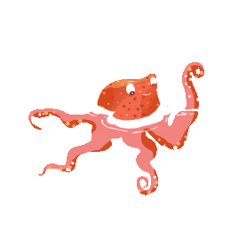 章鱼海鲜红色八爪鱼动物gif图素材