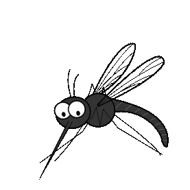 夏天蚊子飞行黑色gif图素材
