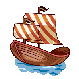 帆船木船小船交通工具小木舟gif图素材