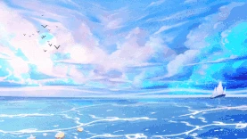 梦幻唯美大海沙滩视频背景gif图素材