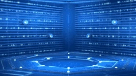 科技数字化新闻演播厅蓝色视频背景gif图素材图片