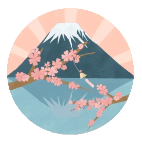 富士山樱花日本文化旅游风景gif图素材