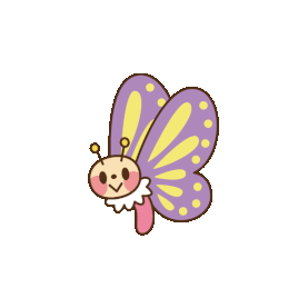 可爱卡通昆虫彩色小蝴蝶