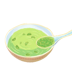夏天消暑食物绿豆汤绿色gif图素材