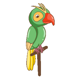 绿色鹦鹉鸟类家禽宠物卡通鸟小鸟gif图素材