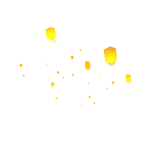 中秋节中秋黄色孔明灯向上升起gif图素材图片