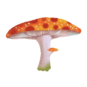 可爱的蘑菇彩色gif图素材
