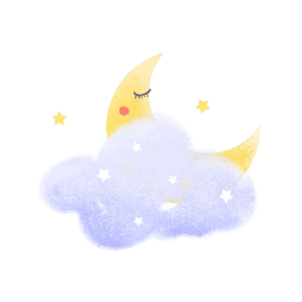 月亮白云睡觉卡通gif图素材