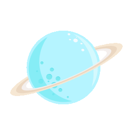 自转星轨星球卡通蓝色动图gif
