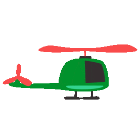 直升机绿色交通工具gif图素材