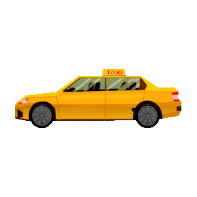 交通工具出租车黄色汽车gif图素材