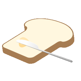黄油吐司面包早餐食物贴纸