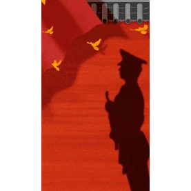 八一建军节81军人飘动大气红色竖版视频背景海报gif图素材