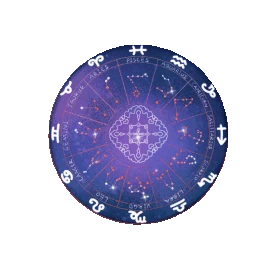 黄道十二宫罗盘占卜星象紫色gif图素材图片