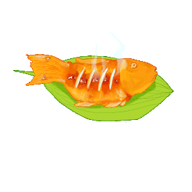 鱼肉美食食物美味烤鱼gif图素材