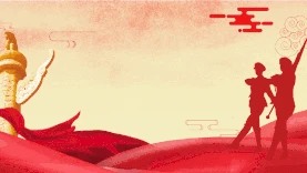 八一建军节军人华表红色飘动大气视频背景gif图素材图片