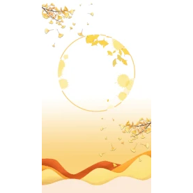 秋天唯美立秋飘落的银杏叶秋分竖版海报H5视频背景gif图素材图片