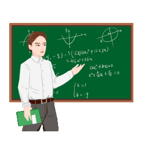 教师节教师男老师数学学科上课讲课讲解黑板公式gif图素材