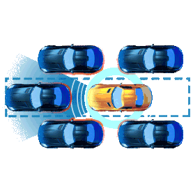 新能源车电动智能汽车车载雷达gif图素材图片