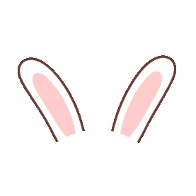 动物兔耳朵头饰装饰贴纸gif图素材