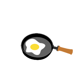 卡通煎蛋食物贴纸gif图