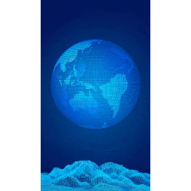 科技未来地球竖版视频背景海报蓝色gif图素材