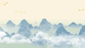 古风山水山峰中国风视频背景gif图素材