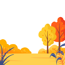 秋天植物风景边框底边树木树gif图素材