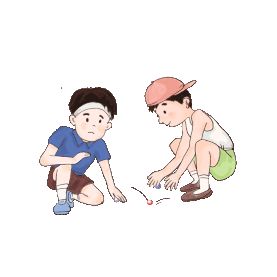 男孩玩弹珠童年回忆游戏活动gif图素材