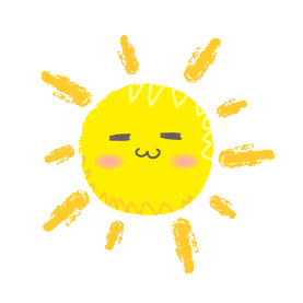 可爱微笑太阳照射发光旋转拟人黄色gif图素材图片