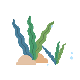海洋植物飘动海草gif图素材