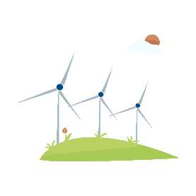 环保节能风力发电机风车新能源gif图素材图片