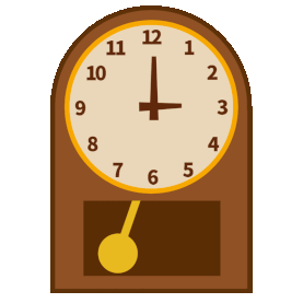 时间钟表摆钟复古棕色装饰gif图素材