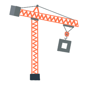 建筑施工工程机械扁平塔吊gif图素材
