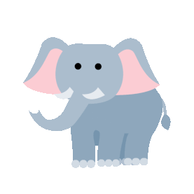 可爱的小灰象大象动物gif图素材