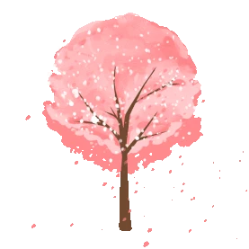樱花树唯美粉色花瓣花朵花gif图素材