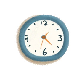蓝色装饰钟表转动卡时间时钟gif图素材