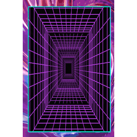 酸性紫色空间边框竖版视频背景海报动图gif