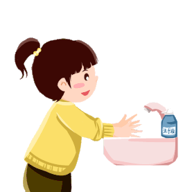 防疫疫情勤洗手清洁小女孩洗手爱干净gif图素材图片
