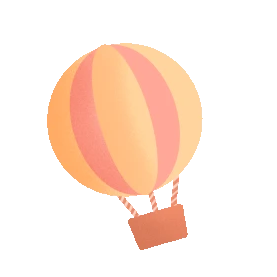 热气球氢气球飞翔粉色gif图素材图片
