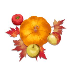 秋天果实丰收蔬菜水果南瓜农产品gif图素材图片