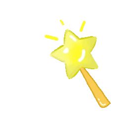 黄色仙女棒贴纸游戏gif图素材