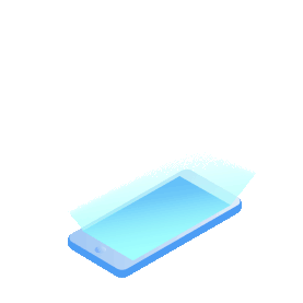 应用程序APP信息流立体2.5D手机蓝色gif图素材