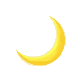 黄色弯弯的月亮弯月月牙gif图素材图片