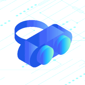蓝色科技VR眼镜2.5dgif图素材图片