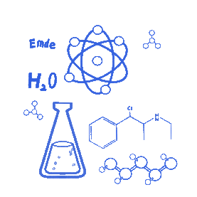 化学公式符号科学研究实验线条蓝色gif图素材